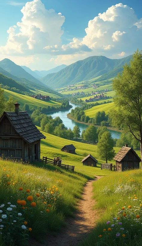 Beautiful  scenery  Rural  Russia 