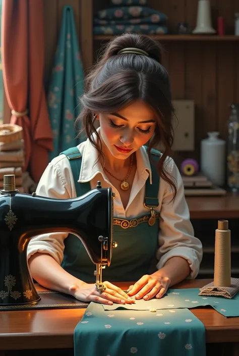 A seamstress at work