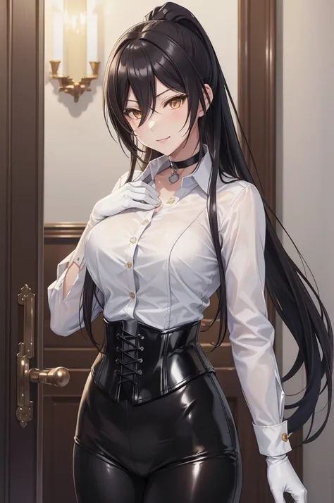 sakuya shirase, sakuya shirase first, long black ponytail hair, masterpiece, the best quality, high resolution, beautiful detail...