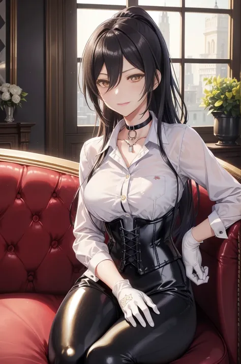 sakuya shirase, sakuya shirase first, long black ponytail hair, masterpiece, the best quality, high resolution, beautiful detail...