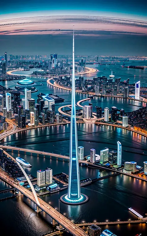 Beautiful city of the future。