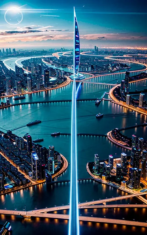 Beautiful city of the future。