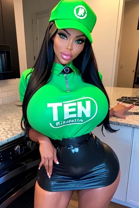 Black Barbie porn actress. hyperrealism. realistic textures. Work of art. high definition. 8K. DETAILED. perfect skin. perfect body. perfect arms. perfect hands. perfect legs. perfect ass. autophoto. Sexy and busty milf. Big Green eyes. happy face. big loo...