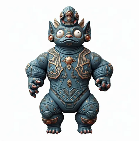 3D Rendering、Full body image、Action Figures、Monsters from the Ancient Ruins collection、Sphinx Head、Clay figurine head with sunshade on chest、Patterns on Jomon pottery、Ifa God、A huge statue of Ashura、Ashura in Chinese mythology、インカとマヤ文明のHumanoid、Ornaments a...