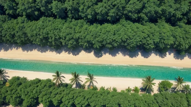 Autostereogram, stereogram, Paradise, Aerial photography, Autostereogram, stereogram, 