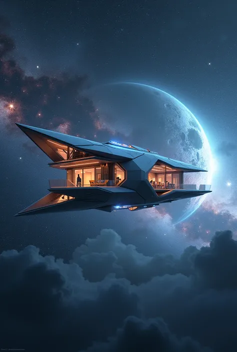 Generates a house in the space theme