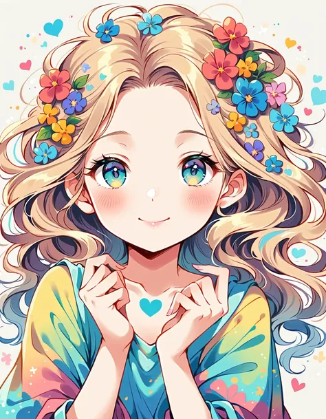 Make it a light color、Making a heart with hands、Wear cool clothes、Big smile、rainbow、Mika Picazo Style、The most beautiful girl of all time、Lips in Love、Colorful flowers、Colorful hearts, Simple line initials、Abstract art、Urban Background