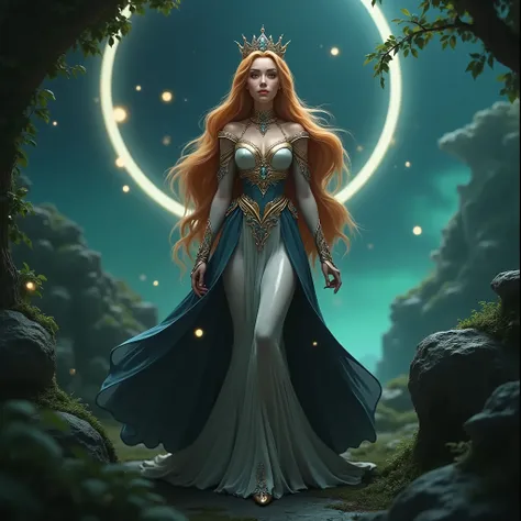 There is a woman in a white dress with a crown on her head, a beautiful fantasy queen, RAPUNSEL HAIR 1.8,   ((beautiful fantasy queen)), a portrait of a princess, a work of art in the Guvez style. 5D CGI anime fantasy artwork, 8K high quality detail art  