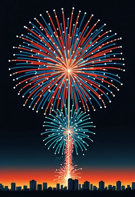 Fireworks, by Tang Yau Hoong.
best quality, masterpiece, intricate details, ultra-detailed