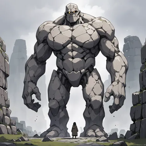 a 2-meter tall stone golem