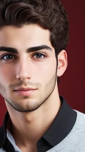 A young Jewish man with focus on his face.