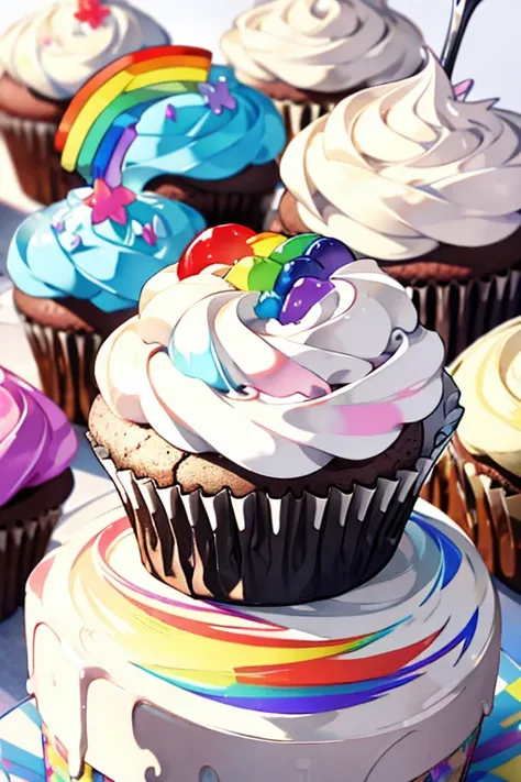 Rainbow Cupcakes