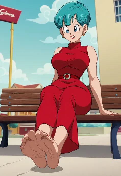 source_animé, puntaje_9, puntaje_8_arriba, puntaje_7_arriba, animé screencap,8k, absurdo res, bulma, 1 girl, solo, blue hair, sl...