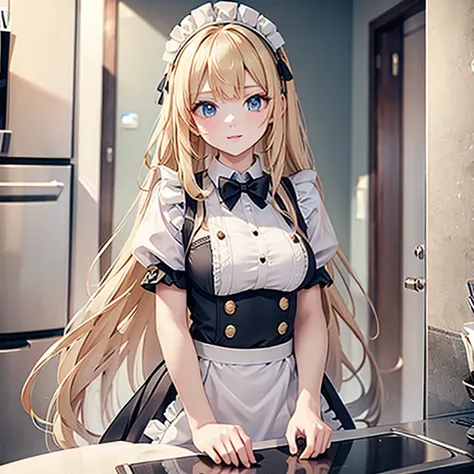 A YOUNG AND BEAUTIFUL MAID WITH LONG GOLDEN HAIR