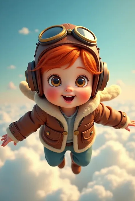 Redhead baby pilot
