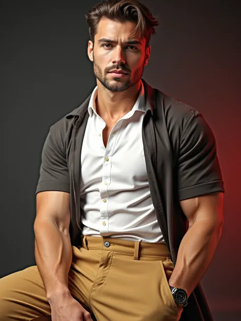 ((A handsome man, male model modern clothing, full length portrait: 1.5)), (The best quality, 4k, 8K, high resolution, masterpiece: 1.2), ultra detailed, (realistic, photorealistic, photorealistic : 1.37), HDR-10, ultra high definition, studio lighting, Ul...