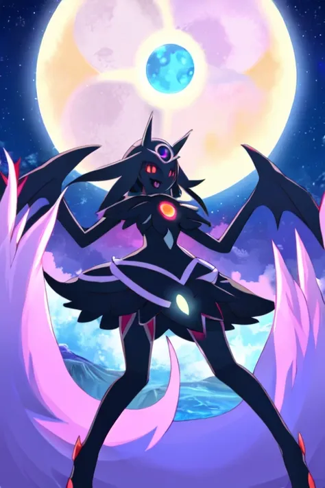  female scary creepy black demon alola pokemon sun and moon style 