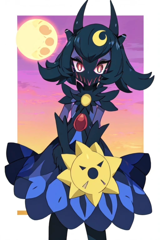  female scary creepy black demon alola pokemon sun and moon style 