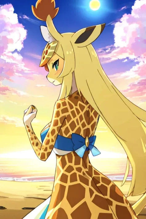  female furry giraffe alola pokemon sun and moon style 