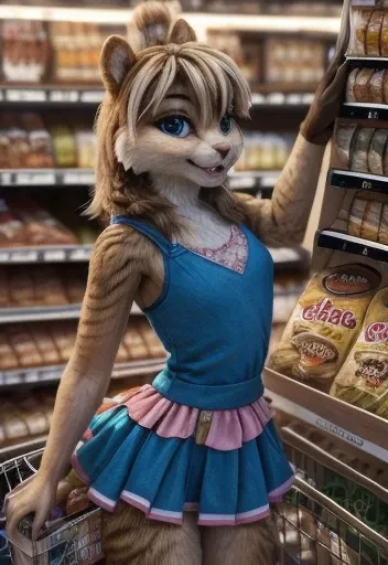 Brittany_Miller, One, chipmunk, sex with a man, fluffy, Young girl,date , selects products ,  at the grocery store ,  dress with sparna holding a guys hand,  erotica, flirts ,fur detailing, 3d,slim body,  , sexy body ,  pink mini skirt ,  tight pink dress,...