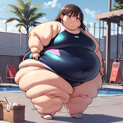 Best Quality,Very delicate,Very big fat woman ,Competitive Swimsuit