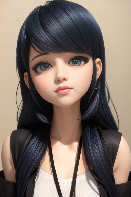  masterpiece,  The best quality , { The best quality }, {{ masterpiece}}, {highres}, focus, anime style,  a close up of a cartoon of a woman, girl design, portrait, giesha, Anime image, long hair, by black, straight eyes, hair covering the ears, polished a...