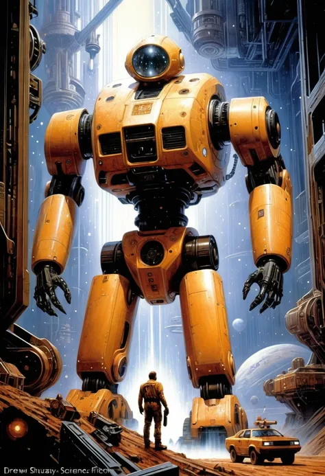 Heavy Machinery, science fiction, by Drew Struzan.
best quality, masterpiece, intricate details, ultra-detailed