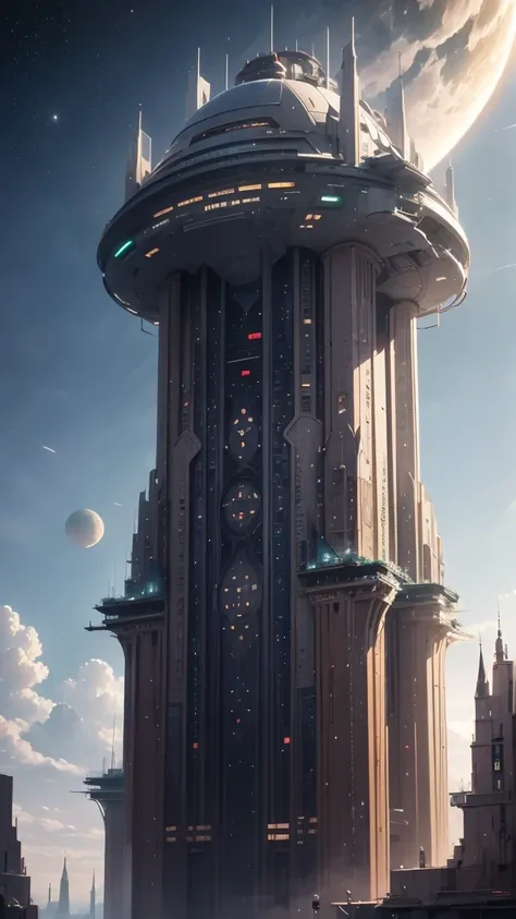 Megastructure Tower Fantasy Sci-Fi Top Quality Universe