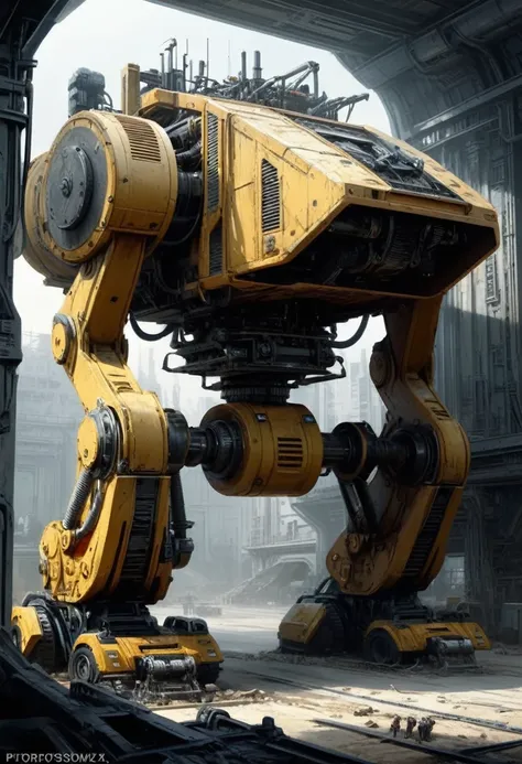 Heavy Machinery, science fiction, by Piotr Foksowicz.
best quality, masterpiece, intricate details, ultra-detailed