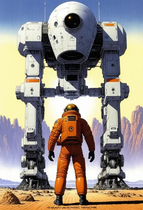 Heavy Machinery, science fiction, by Katsuhiro Otomo and Hal_Tenny and Ralph McQuarrie.
best quality, masterpiece, intricate details, ultra-detailed