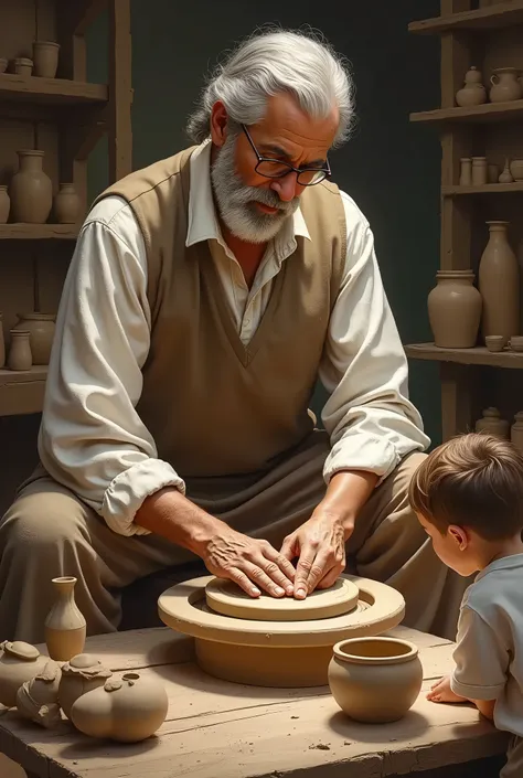  Create an invitation card image for the program. title: " In the Potters Hands ",  with an image that symbolizes God as the Potter .  Subtitle Young Saturday . Date: October 19  