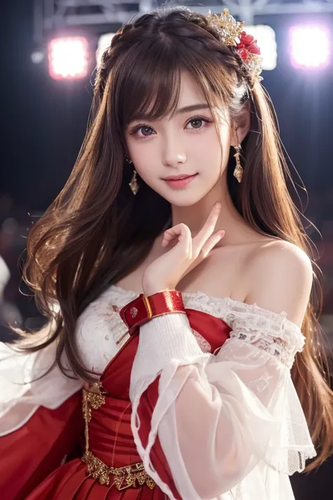 
1 girl, (Wearing a bright red idol costume:1.2), A very beautiful photo collection of Nogizaka idols, 
(RAW Photos, Best Quality), (Realistic, Photorealistic:1.4), (masterpiece), 
  so delicate and beautiful , Very detailed, 2k wallpaper, wonderful, finel...