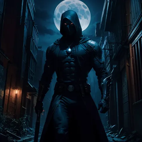 In the shadowy alleys of a sprawling city, a vigilante emerges under the pale light of the moon. As the Moon Knight, Marc Spector balances the fine line between sanity and madness, wielding his combat skills and mystical powers granted by the ancient god K...