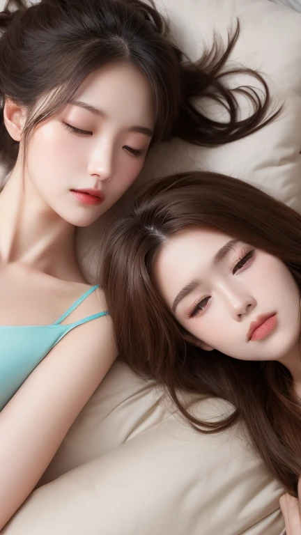 finely, High resolution, High image quality、 perfect dynamic composition, Beautiful and fine details, Medium Hair, 、Natural color lips,Kamimei、Bed Background、20-year-old girl、1 person、Clear Skin、Shiny Hair、Tabletop, 最High image quality, Super detailed, fin...