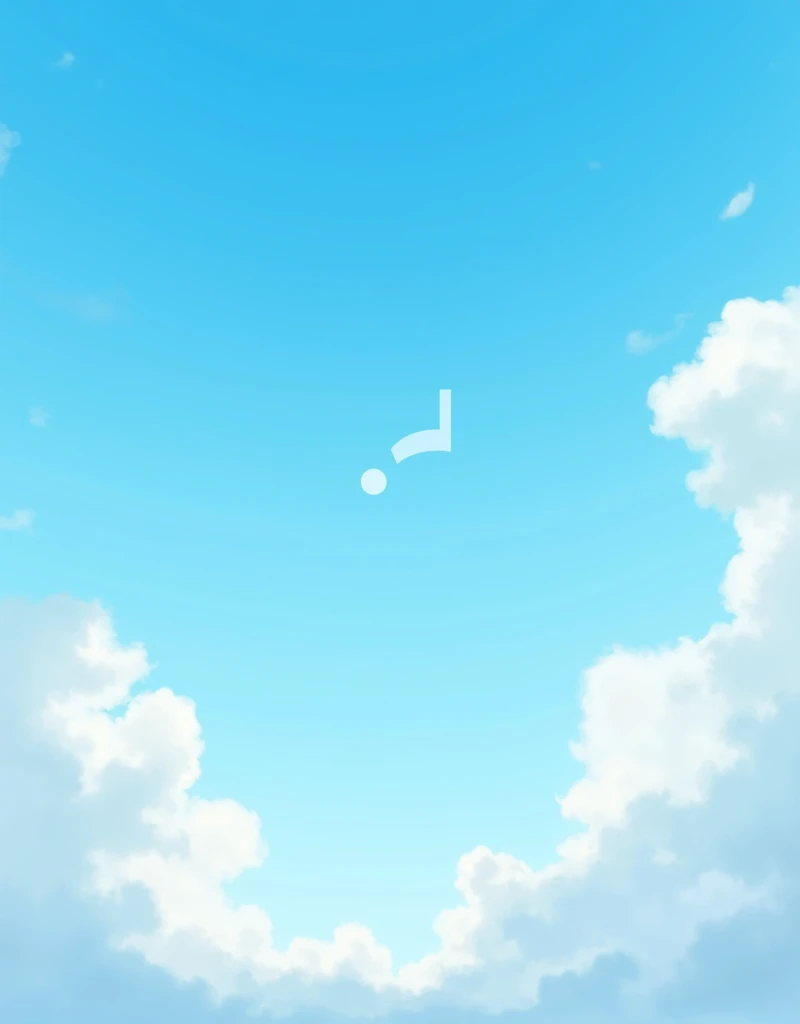 blue sky,Summer Clouds, logo「Karappo blue sky 」,Display larger in the center of the screen