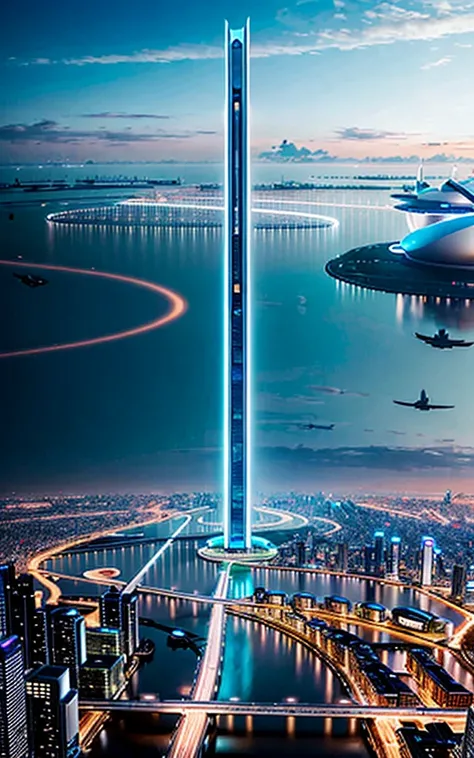 Beautiful city of the future。