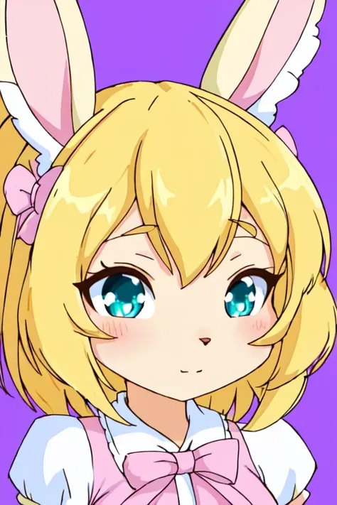 a close up of a cartoon bunny girl in a dress, loli in dress, original chibi bunny girl, , bunny girl, loli, splash art anime loli, female furry mini cute style, small loli girl, anime girl named lucy, rin, kagamine rin, inspired by Kanbun Master, from tou...