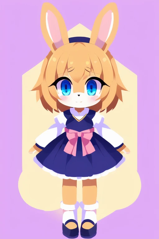 a close up of a cartoon bunny girl in a dress, loli in dress, original chibi bunny girl, , bunny girl, loli, splash art anime loli, female furry mini cute style, small loli girl, anime girl named lucy, rin, kagamine rin, inspired by Kanbun Master, from tou...