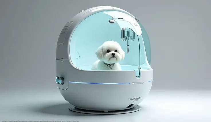  small to medium dogs。 empty with no dogs 。 The upper half is a transparent acrylic dome 、The lower half is FRP material 。 The interior is illuminated by a faint LED 。 has 2 arms with cleaning nozzles 、 2 massage arms for body shampoo 、 2 arms with brushin...