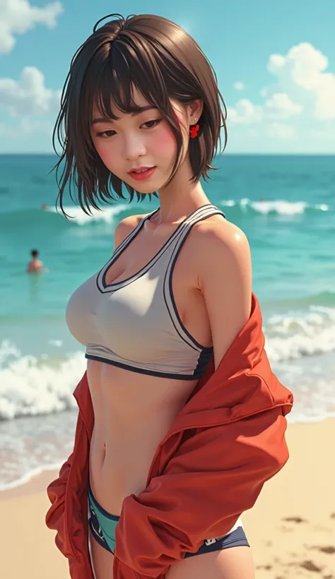 nude、naked、 very detailed CG Unity 8k wallpaper, Redeem,  very detailed, masterpiece, Realistic, Realistic,  very detailed Japanese cute girls, (1), , Round eyes, Thick eyebrows chest, Semi Body Shot,  high-resolution RAW color photo , Professional photos,...