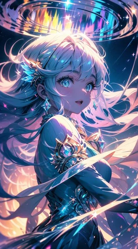 ((Ethereal maiden:1.2) with (flowing celestial hair:1.1) and (starlit eyes:1.0)) (gazing at:1.1) ((majestic Atlas Comet:1.3) streaking across (twilight sky:1.2)) BREAK ((Cosmic energy:1.1) swirling around) (her floating form:1.0) BREAK (Shimmering stardust...