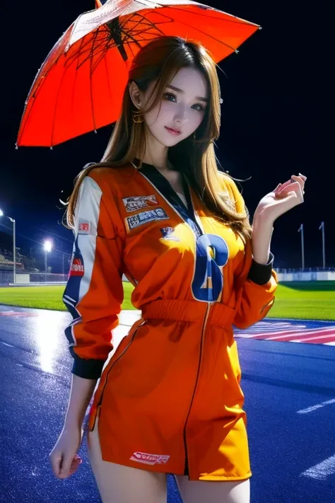 (masterpiece, Best Quality, Beauty, Best ratio, Best Shadow, Best Illustration, Wallpaper size,1080×2400 pixels,Detailed face,1 girl,  Japanese Theme, Detailed Costume) 


 realistic racing scene with characteristic women  ( Golden ratio face, Big Eyes ,Gr...