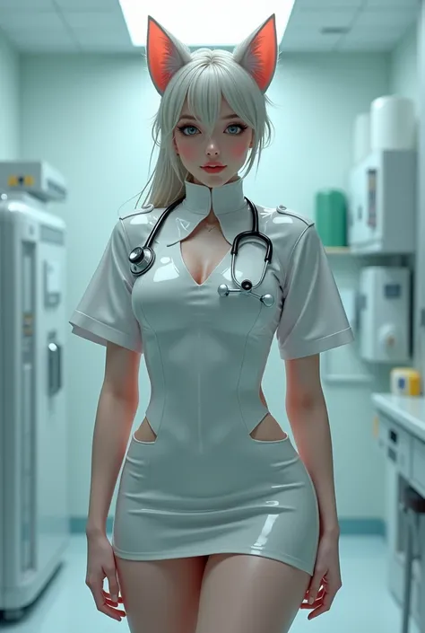 Neko latex nurse dress 