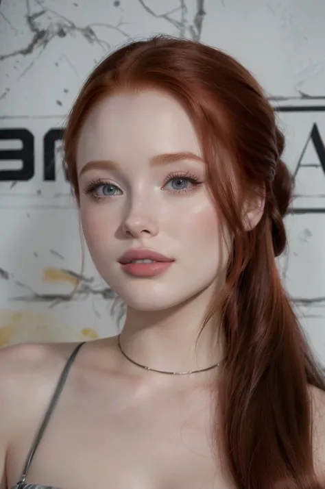  a close up of a woman with long hair wearing a black blouse, Retrato de madelaine petsch, madelaine petsch, low smooth ponytail, Nice Poarch , madelaine petsch  Fotografia, Sabrina Carpenter as a sith, Cl, madelaine petsch em Star Wars, Pintura de madelai...