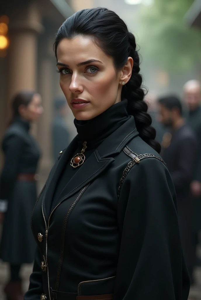  Sybille Valtheris is a 45-year-old mature woman.Elegant and refined ,  with black hair tied in a braid ,  and icy blue eyes that shine with calculating intelligence.  Her costumes are simple ,  but carefully chosen for each occasion ,  balancing discretio...