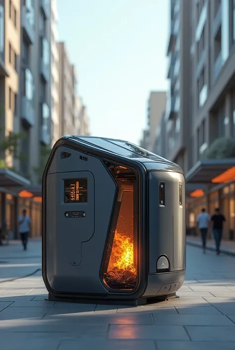 Create a self running solat based device that burns out city garbage without pollution sustainable