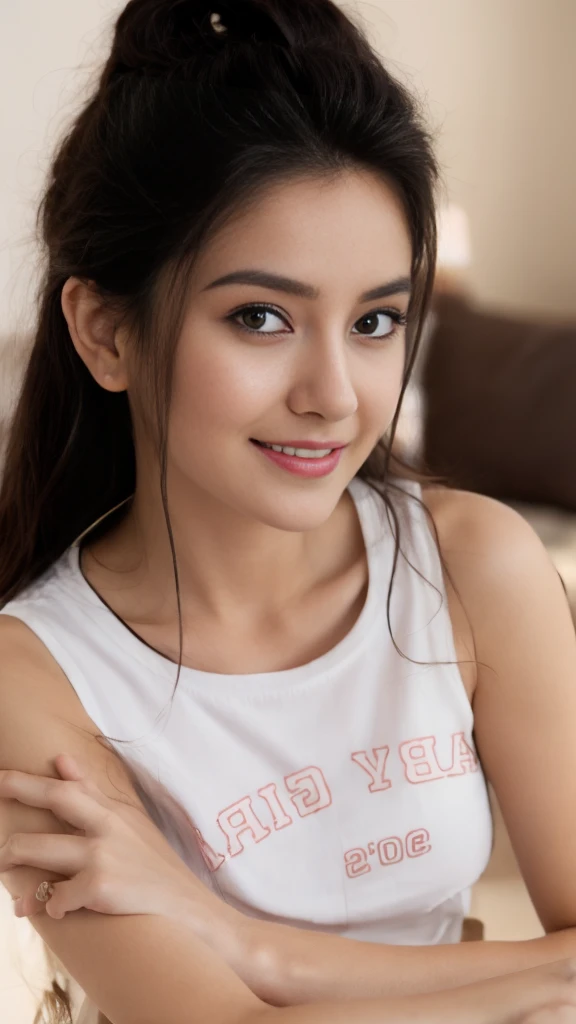 there is a woman with big boobs, long black hair posing for a picture, young and cute girl, 18 years old, attractive girl, cute beautiful, very beautiful girl, 2 , 21 years old, with cute - fine - face, girl cute-fine-face, indian, girl next door innocent ...