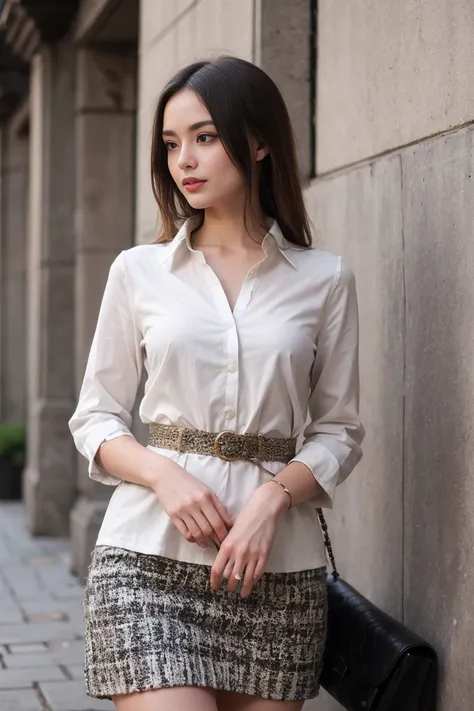 beautiful female ,polite clothes