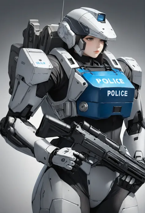 (8K, ARTISTIC (Highest image quality, outstanding details, ultra-high resolution, realism), highly condensed 1 beautiful girl, with a delicate and beautiful face, ((cowboy shot)), (a bit chubby:0.4), (wearing black racing suit likes police uniform, black a...