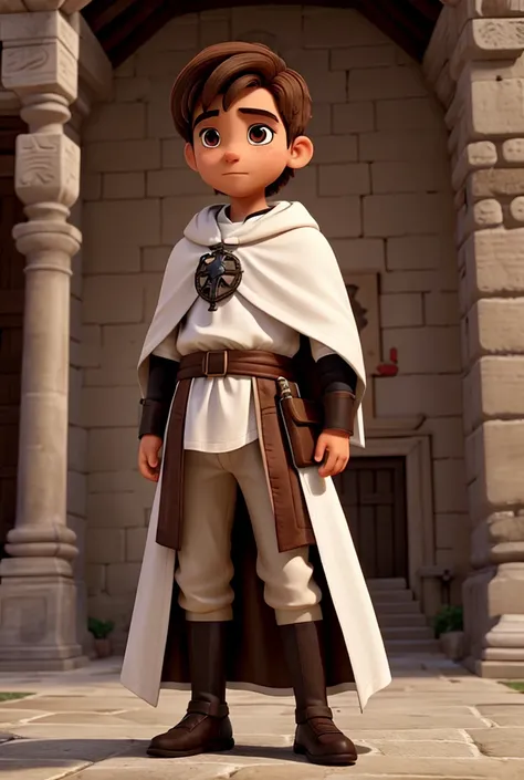 Templario boy with brown hair

Black Eyes White Cloak and Medieval Armor